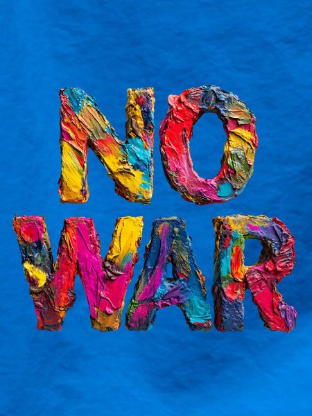 No War Farbstarkes Statement