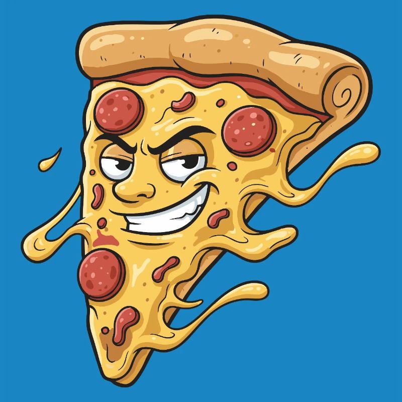 Pizza Slice with a cheeky grin