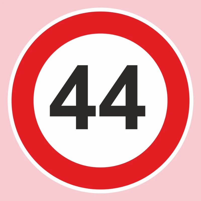 44 vierundvierzig Geburtstag Tempolimit