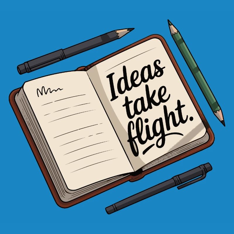 Ideas Take Flight Notebook Art