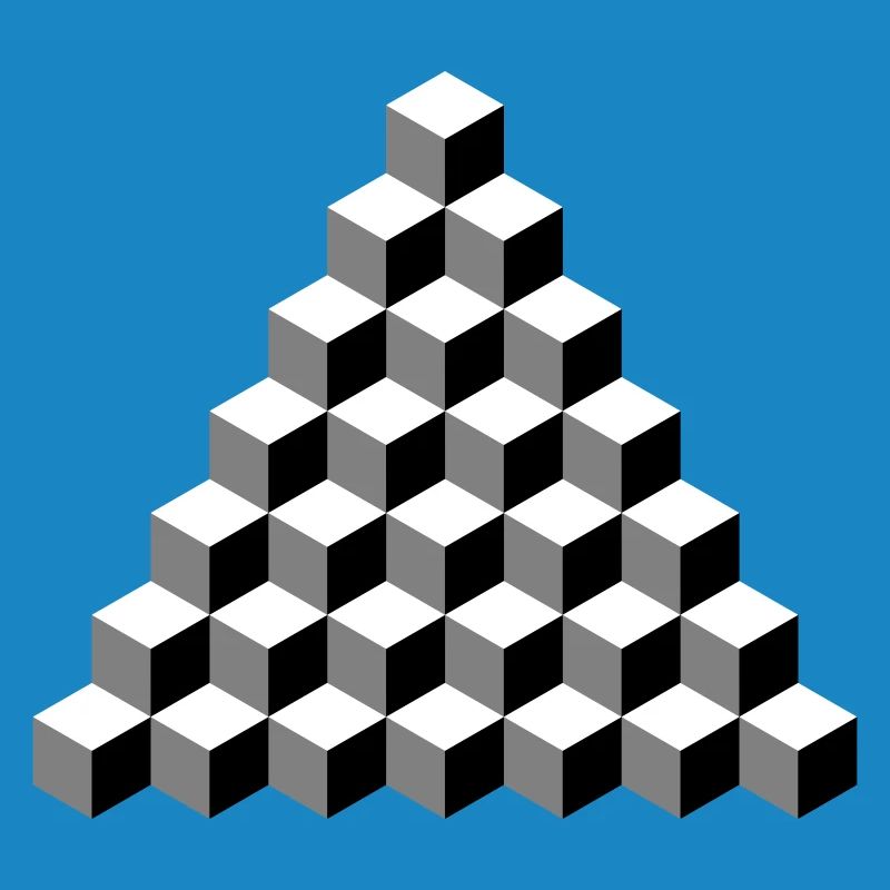 Isometric Cube Pyramid
