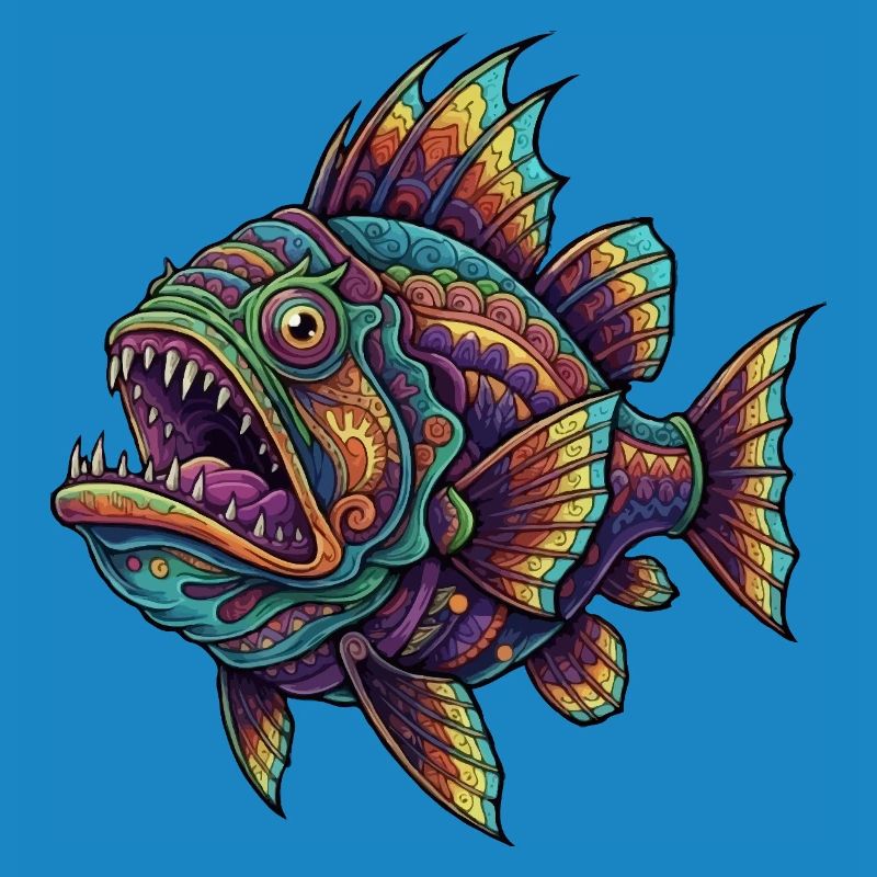 Rainbow Fish with Pattern