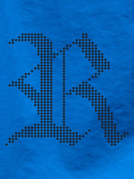 Typografisches R-Gotik-Buchstabendesign