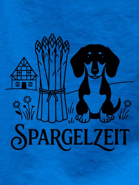 Dackel Spargelessen Spargelzeit