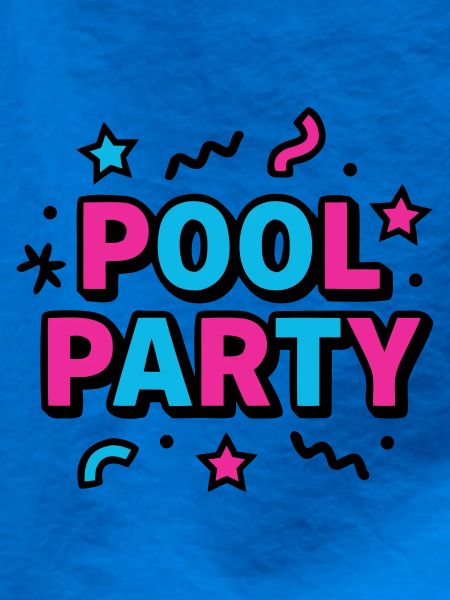 Pool Party 90s Lettering