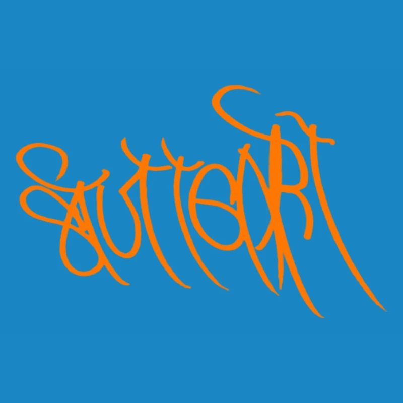 Graffiti Orange Hand Lettering Stuttgart