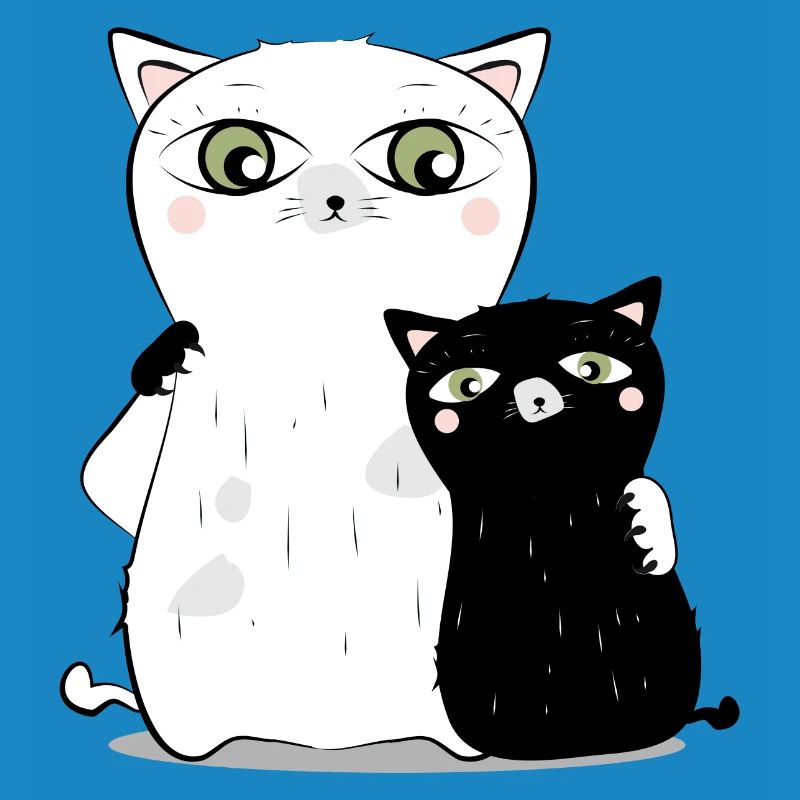 Chat Blanc & chat noir