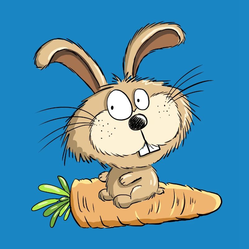 Rabbit With Carrot I Easter I Easter Comic