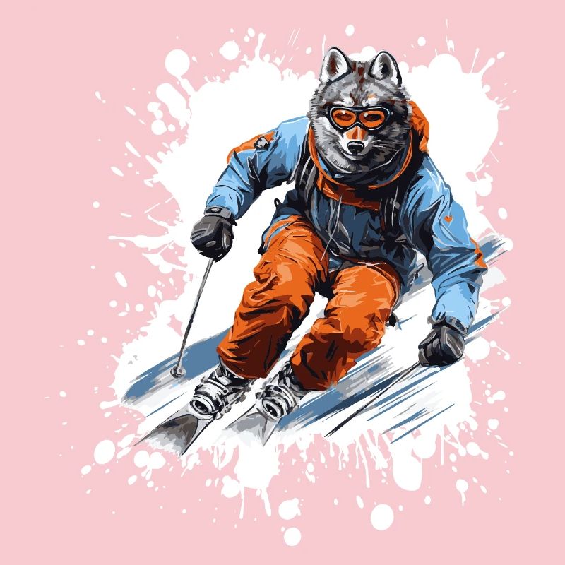 Wolf Ski Skiing