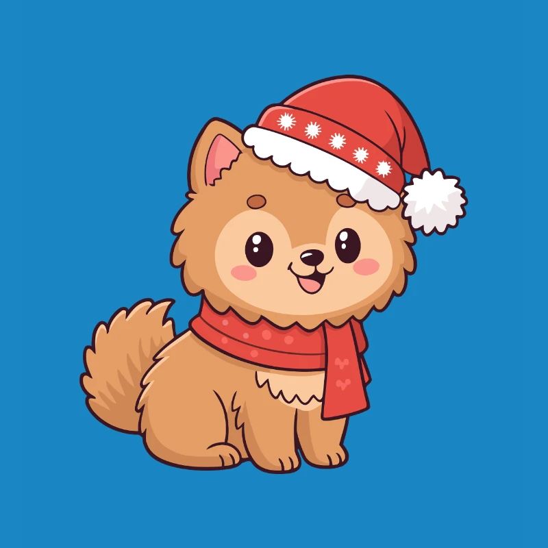 Chiot Noël Bonnet Écharpe