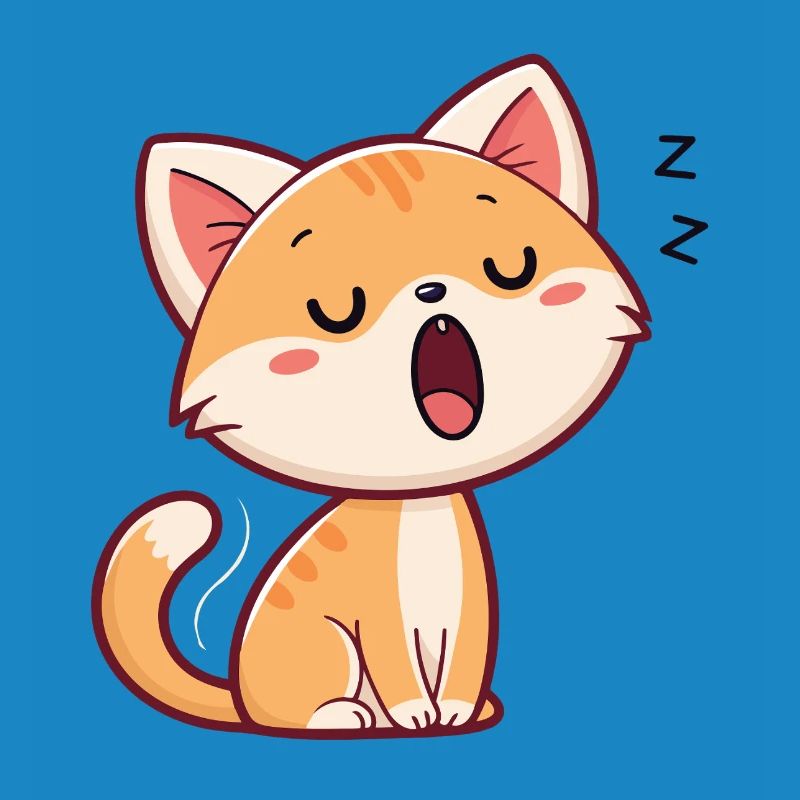 Pastel Sleeping Kitten