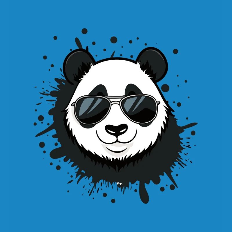 Panda glasses splatter