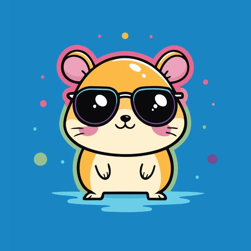 Hamster Cool Goggles and Confetti