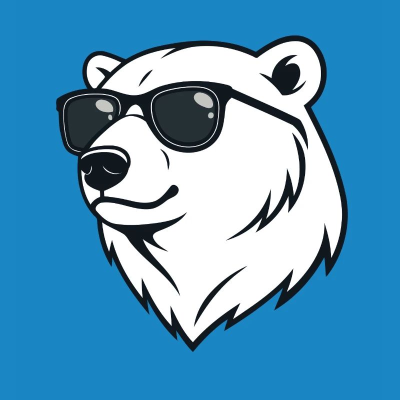 Eisbär Dunkle Brille