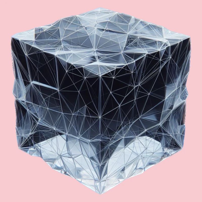 Glaçons de style polygonal