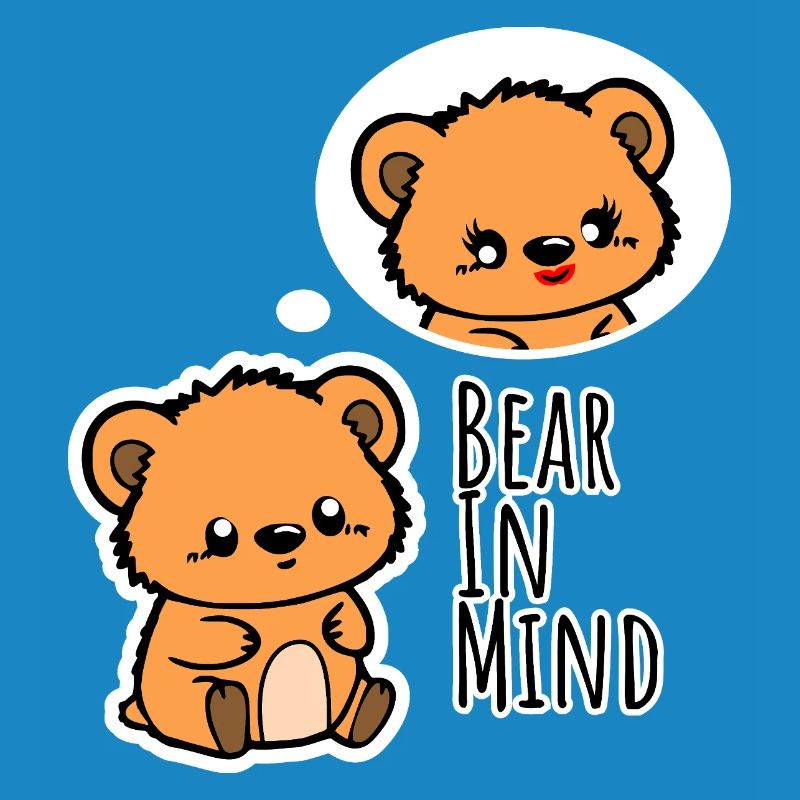 L’ours mignon pense à sa douce copine !