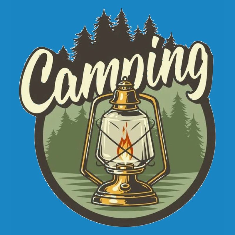 Lanterne de camping dans la forêt