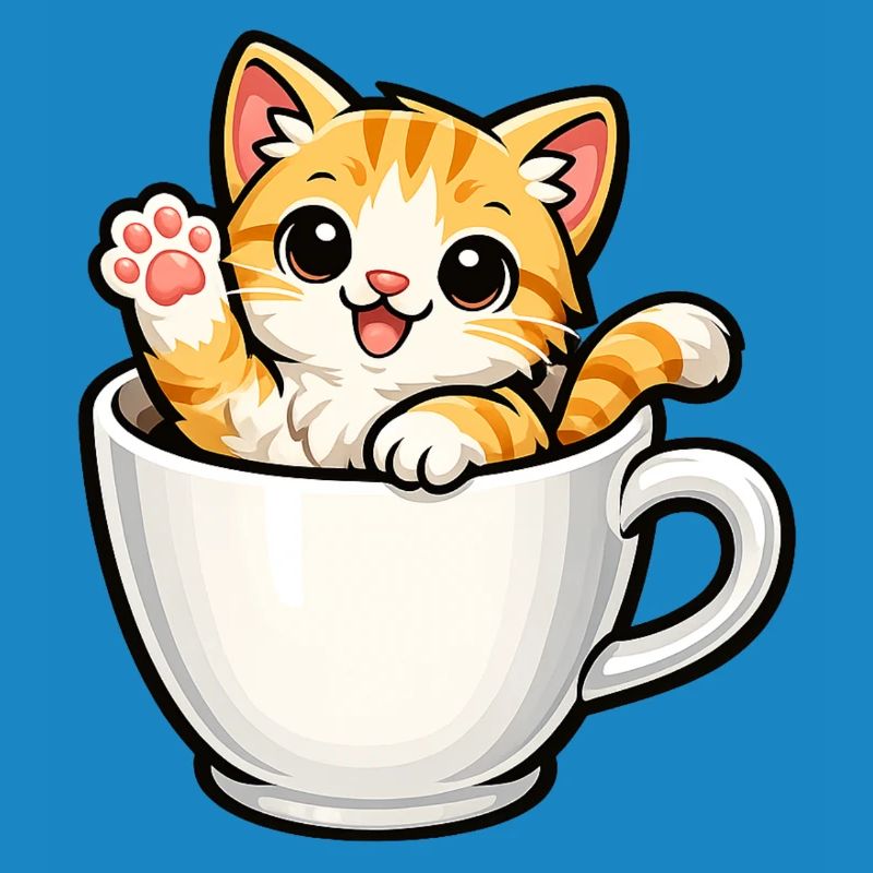 Kitten in a cup