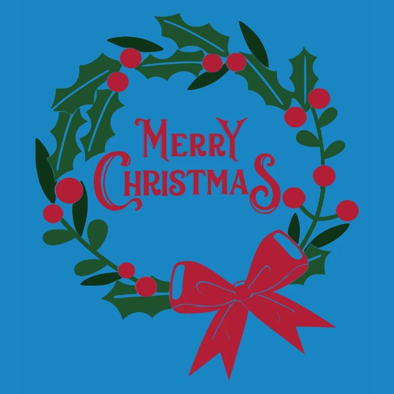 Weihnachtskranz mit roter Schleife