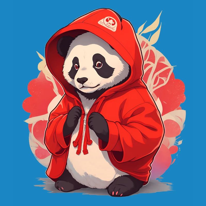 Panda avec sweat à capuche