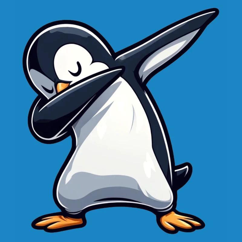 Penguin Dab Dabbing Cool Relaxed