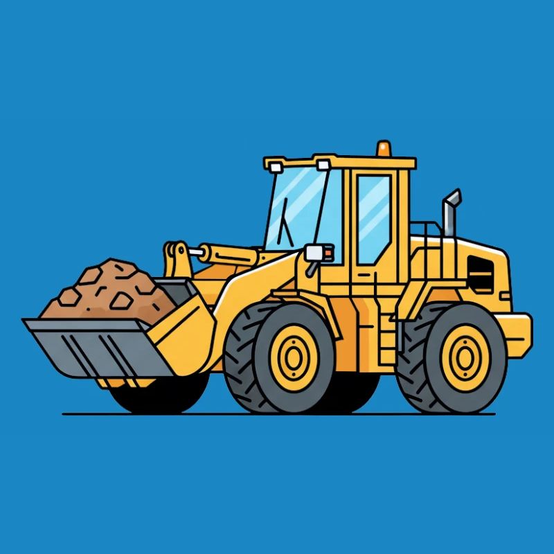 Machine de construction à chargeuse sur pneus