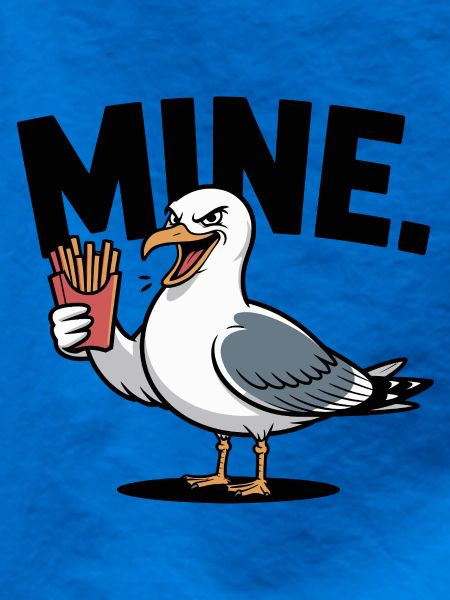 Grumpy Seagull mit Pommes