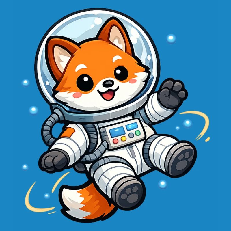 Space Fox in Space Suit
