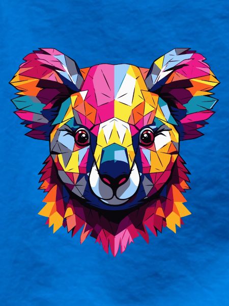 Geometrischer Regenbogen Koala