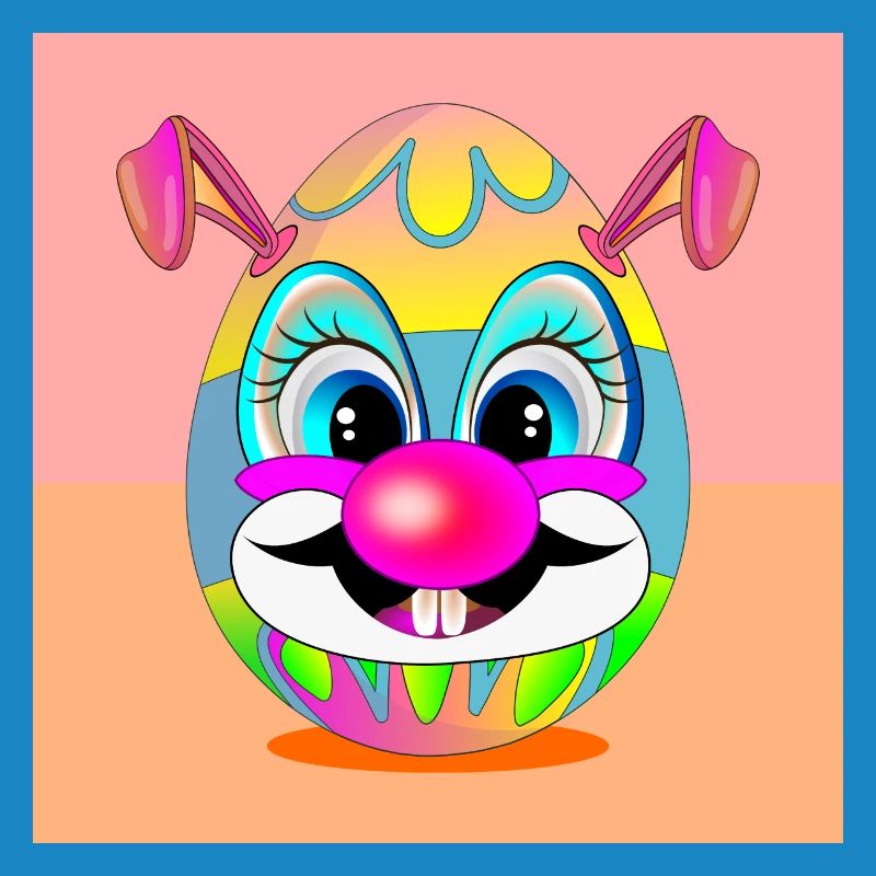 EASTER EGGS CLOWN EASTER BUNNY