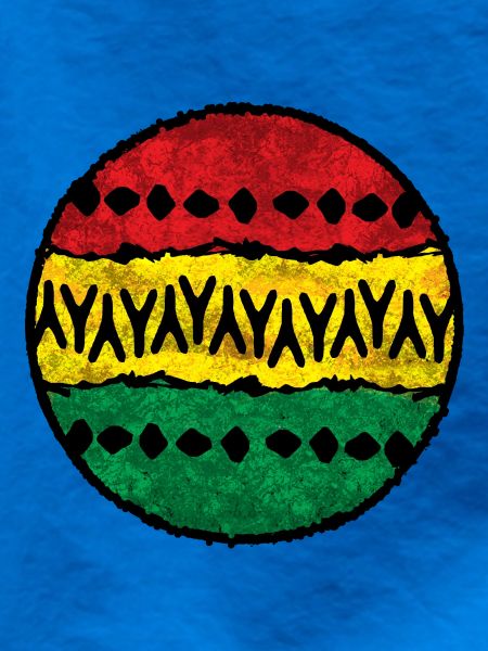 Farbige Afro-Design Baumwolltuch