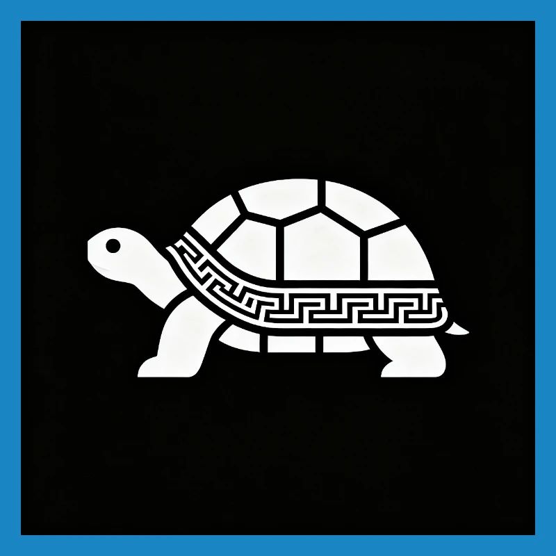 Geometric turtle with pattern
