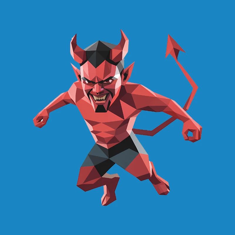 Devil - Cool Low Poly Logo