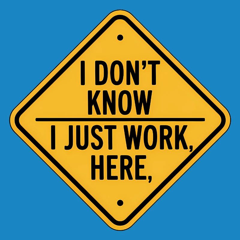 I dont know I just work here - Funny Construction 