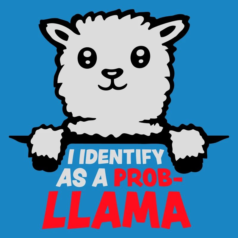 Je m’identifie comme un probllama Cool Lama Problem Spruch