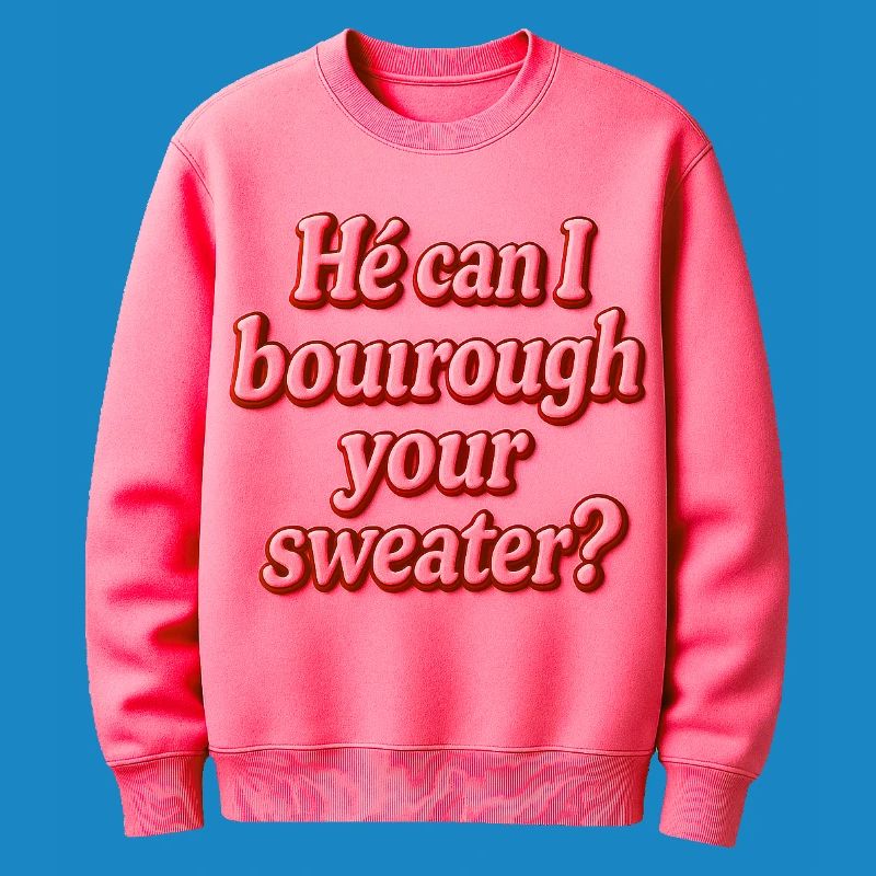 Il peut je t’emprunter ton pull