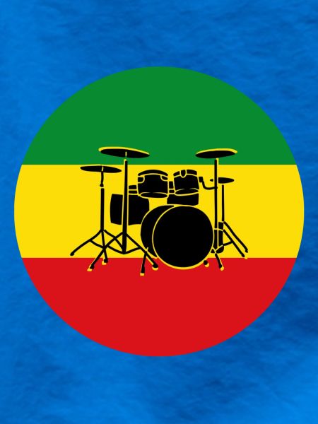 Reggae-Trommeln Silhouette
