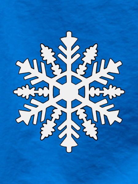 Schneeflocken-Silhouette