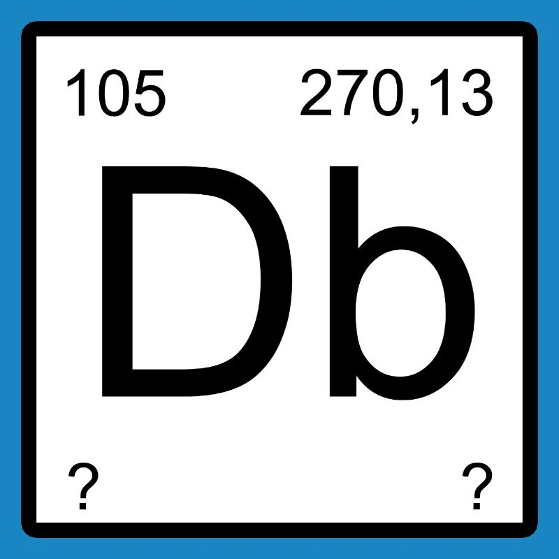 Dubnium Element Typography