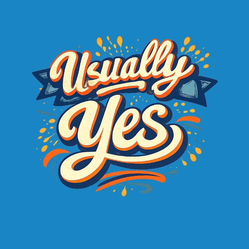 Usually Yes Retro Script