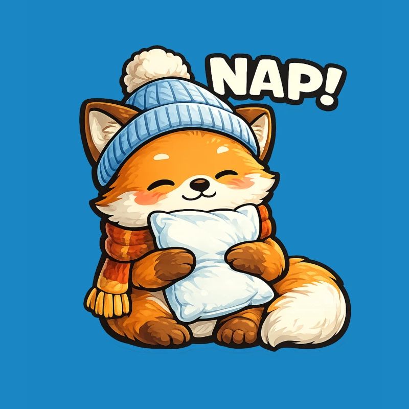 Winter cuddle fox with hat