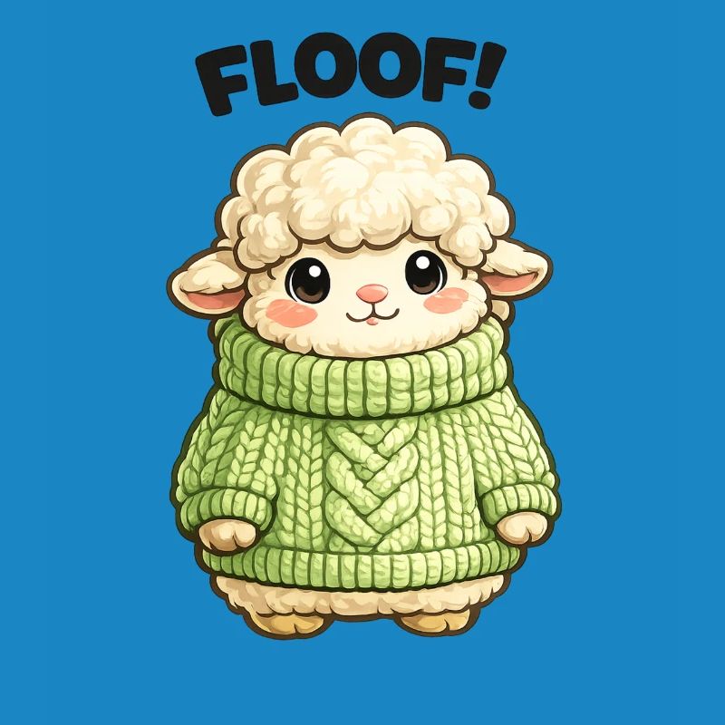 Design de pull mouton câlin