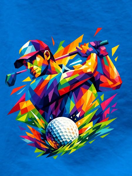 Farbexplosion in Golfschlägen