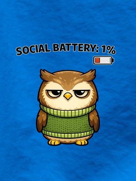 Eulenpullover 1% Akku Humor