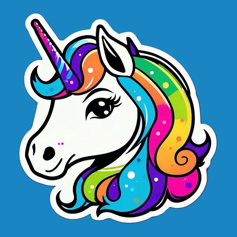 Helles Regenbogen-Einhorn
