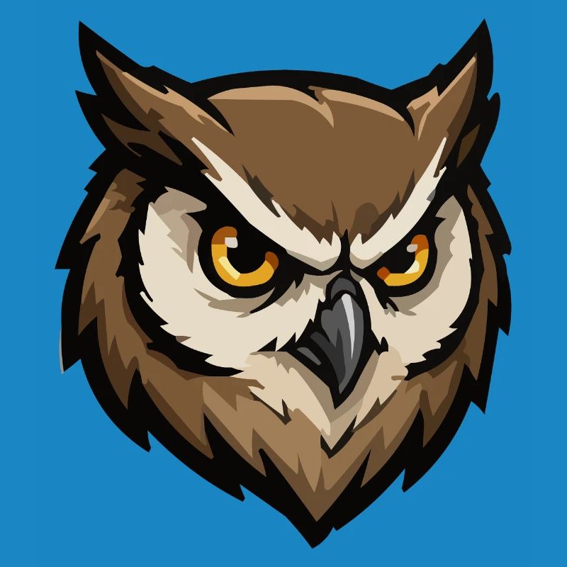 Guarding Owl Head Pixel Style