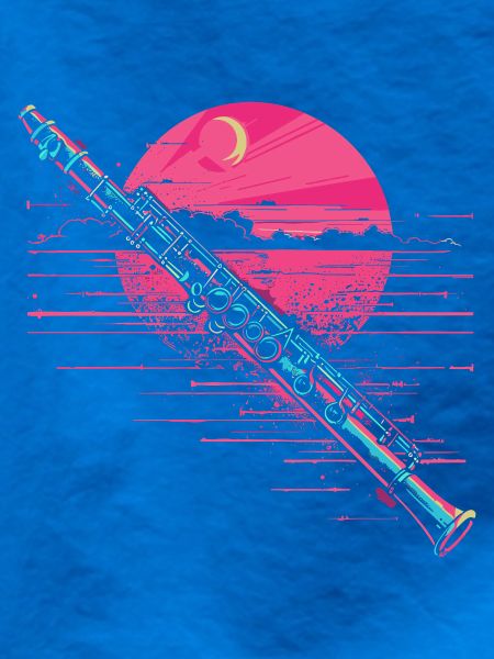 Flöte Grafik Vaporwave