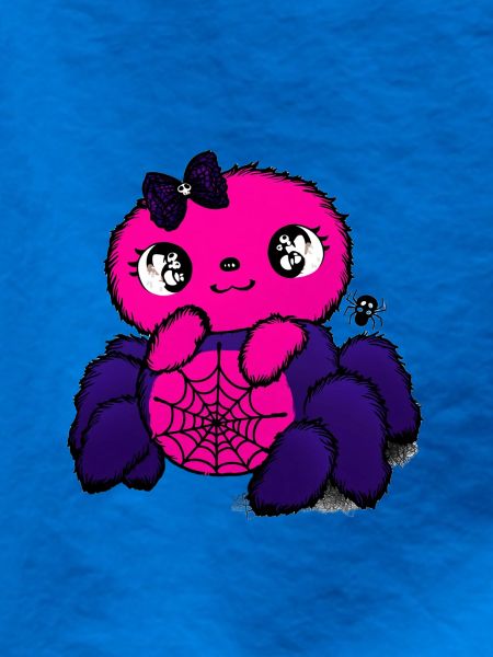 Pinker Spinnenfreundin mit Netzmuster