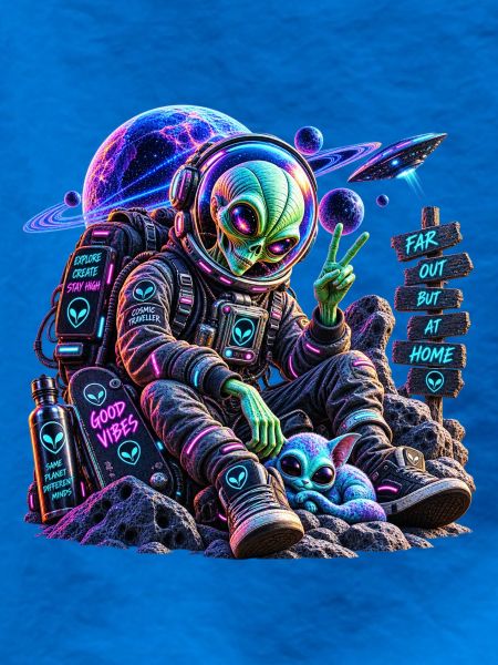 Kosmischer Alien Reisender