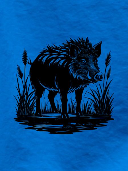 Wildschwein im Sumpf